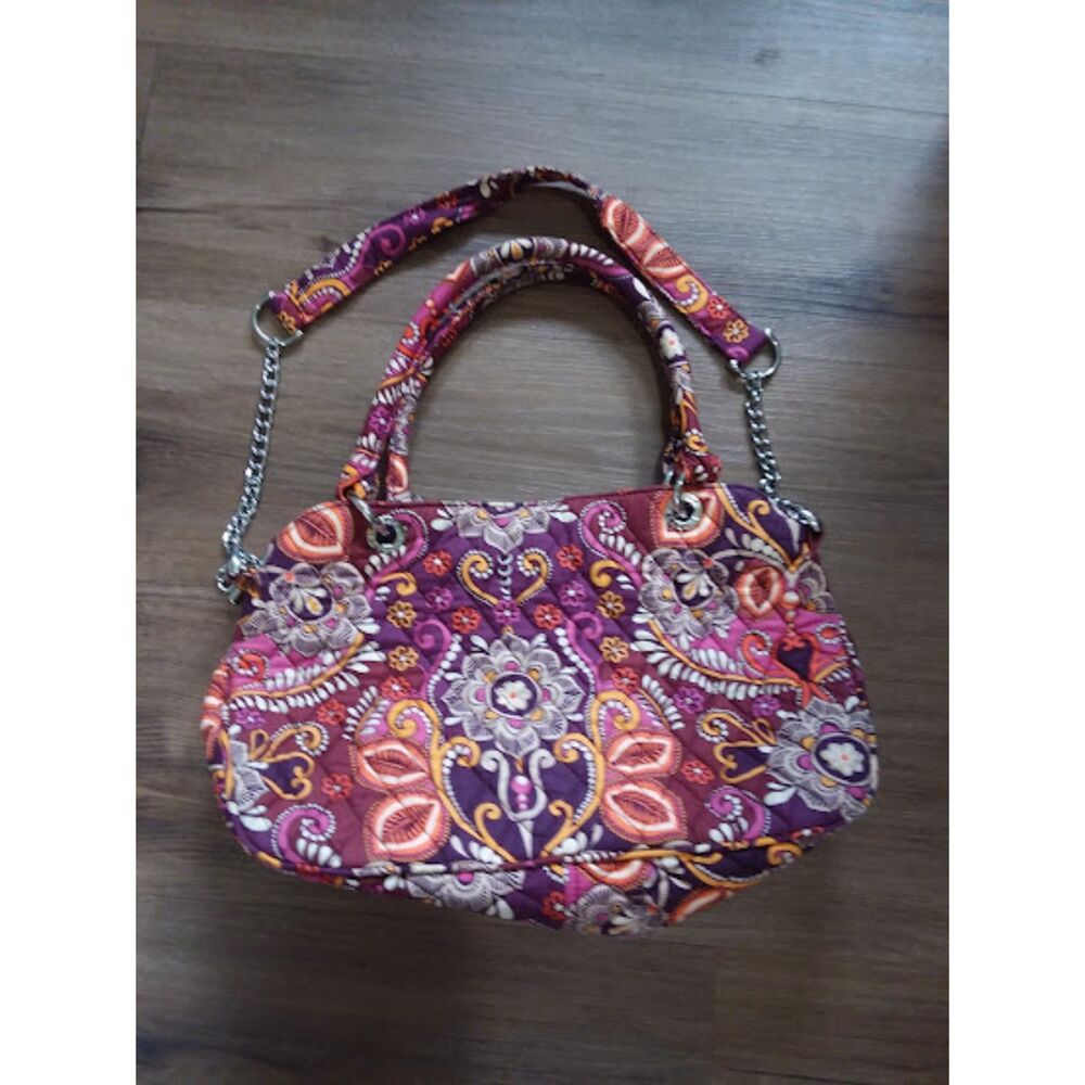 Vera Bradley Safari Sunset Handbag Purse Metal handle Crossbody Shoulder Bag